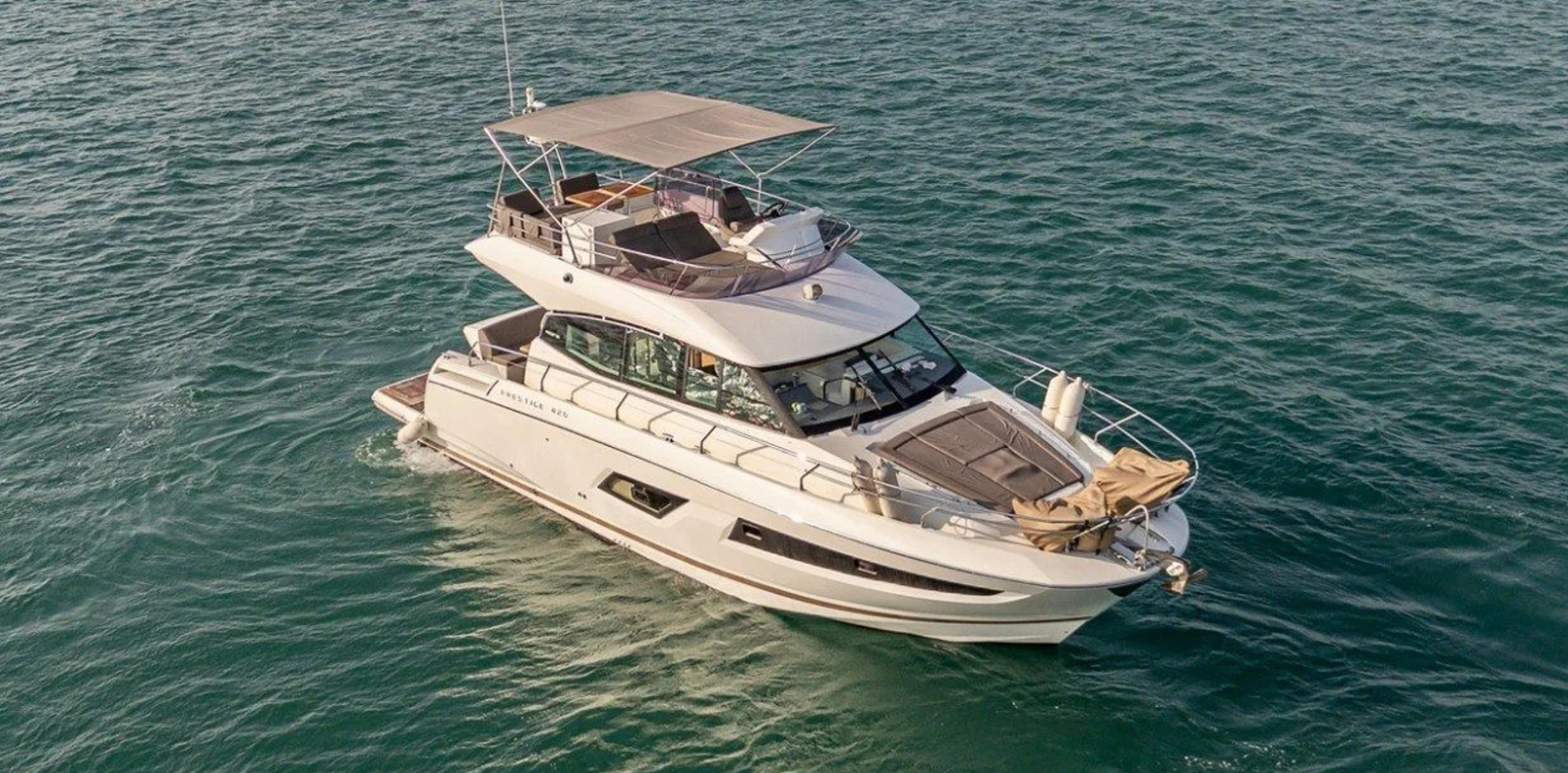Enjoy Every Moment in Comfort and Style aboard the 42-Ft Prestige for up to 10 Guests
