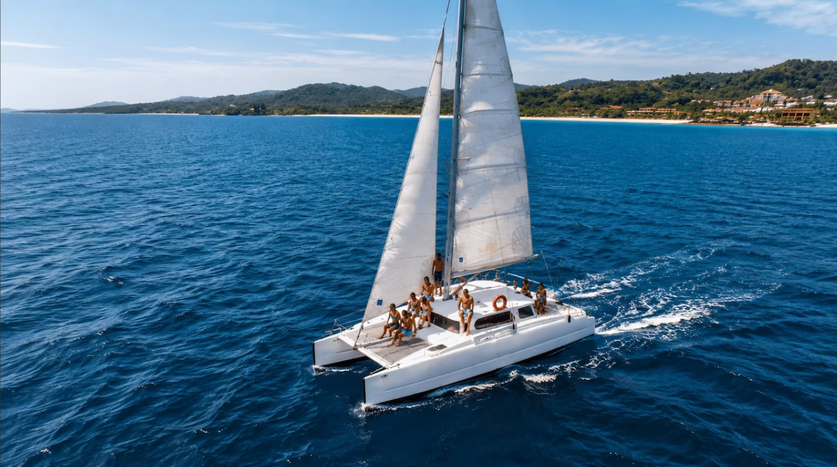 Private Sailing and Snorkeling Charter in Roatán Aboard a 28-Ft Cruising Catamaran