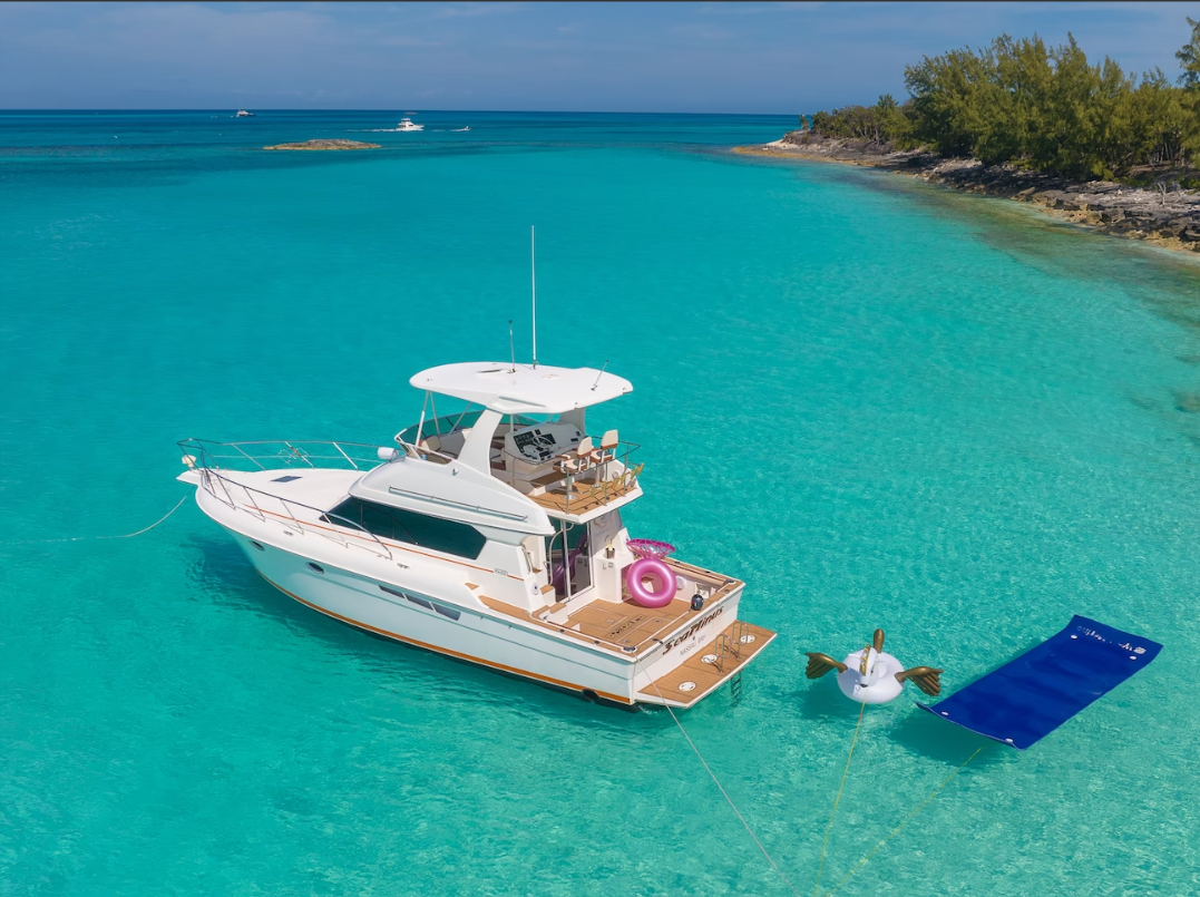 45-Ft Luxury Yacht Charter | Rose Island, Turtles & Snorkeling