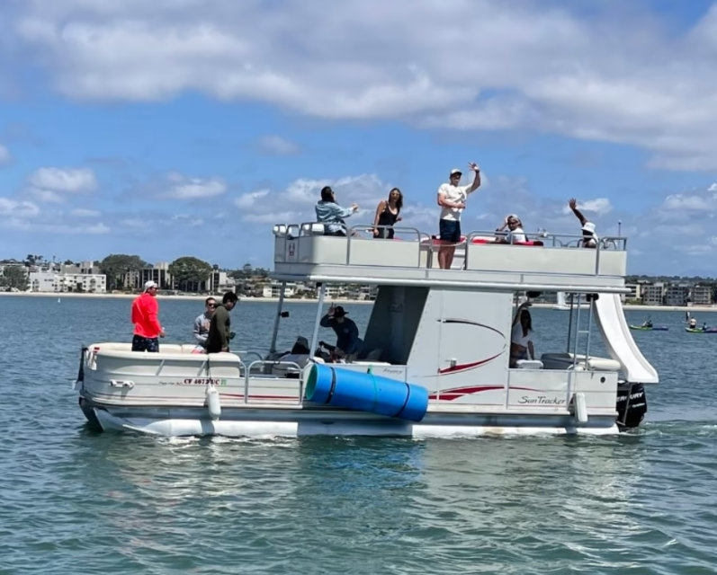 30-Ft Two-Story Suntracker Party Pontoon with Captain, Bathroom, Water Slide & BYOB
