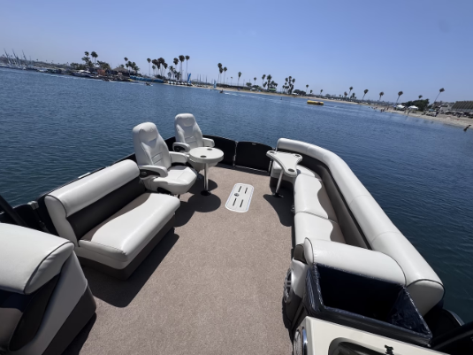 Luxury Two-Story Party Boat (BYOB) – Captain | Water Slide | Bluetooth Sound System | Bathroom | SUP | Ice